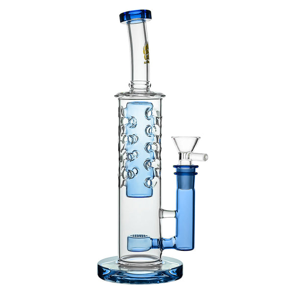 Calibear Flower Straight Fab-V2 Water Pipe | Flower of Life Perc Bong