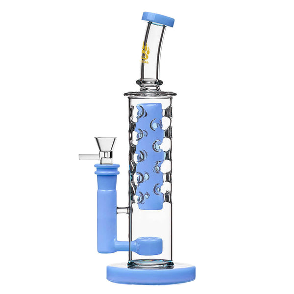 Calibear Flower Straight Fab-V2 Water Pipe | Flower of Life Perc Bong