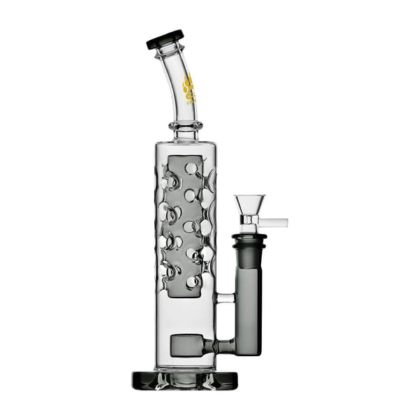 Calibear Flower Straight Fab-V2 Water Pipe | Flower of Life Perc Bong