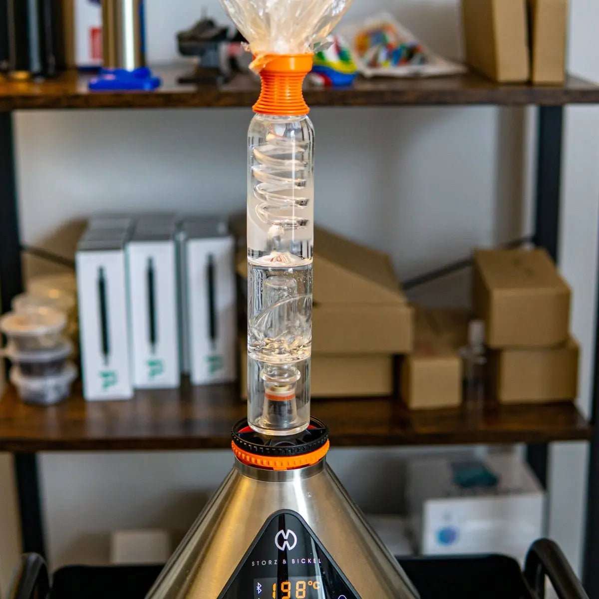 The Glacier Tube - Freeze Coil and Water Bubbler Attachment for the Volcano Hybrid - Terp Chasers Club